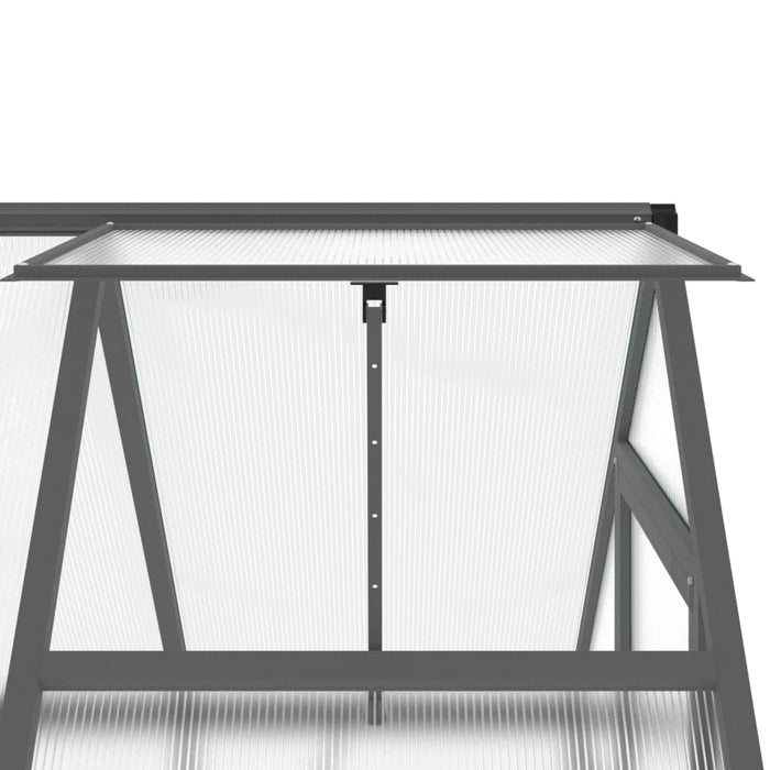 Greenhouse With Base Frame Anthracite 169X114X202 Cm Aluminium Abbpnxi