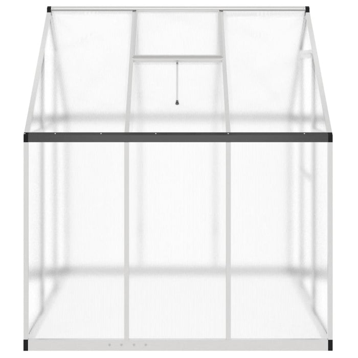 Greenhouse With Base Frame Silver 169X169X195 Cm Aluminium Abbpnxn