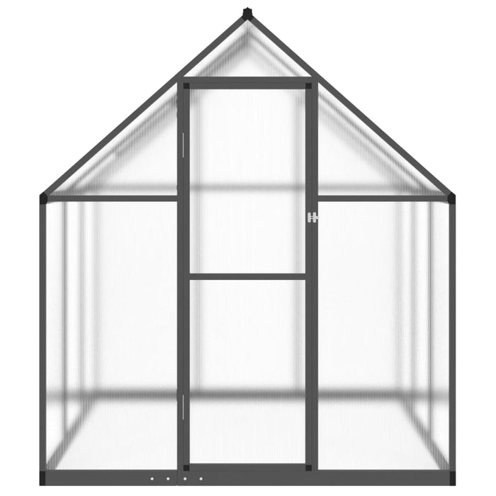 Greenhouse With Base Frame Anthracite 169X169X195 Cm Aluminium Abbpntb