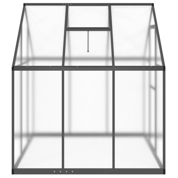 Greenhouse With Base Frame Anthracite 169X169X195 Cm Aluminium Abbpntb