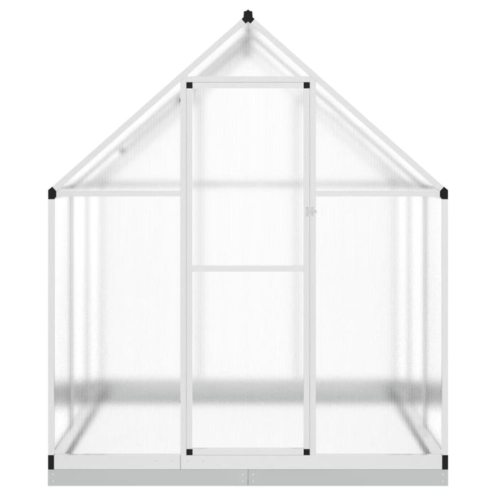 Greenhouse With Base Frame Silver 169X169X202 Cm Aluminium Abbpnto