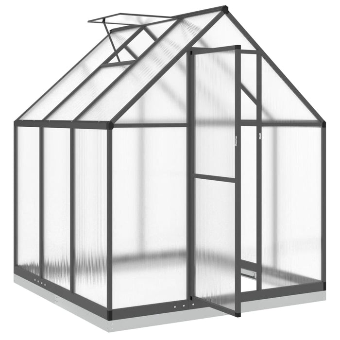 Greenhouse With Base Frame Anthracite 169X169X202 Cm Aluminium Abbpntt