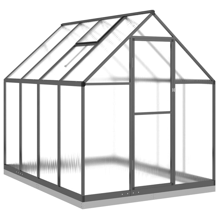 Greenhouse With Base Frame Anthracite 224X169X202 Cm Aluminium Txlltxp