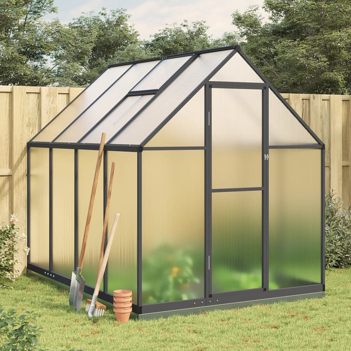 Greenhouse With Base Frame Anthracite 224X169X202 Cm Aluminium Txlltxp