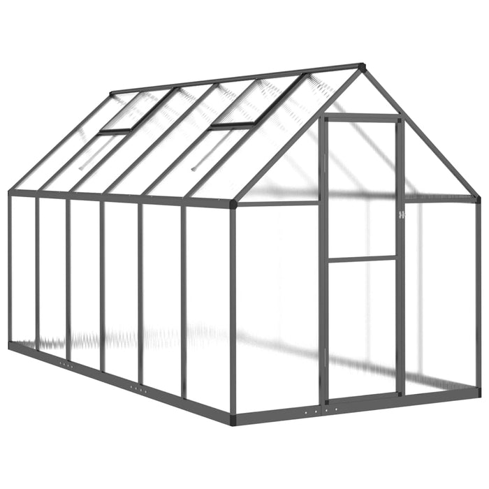 Greenhouse With Base Frame Anthracite 334X169X195 Cm Aluminium Txlltxn