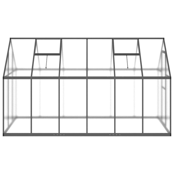 Greenhouse With Base Frame Anthracite 334X169X195 Cm Aluminium Txlltxn