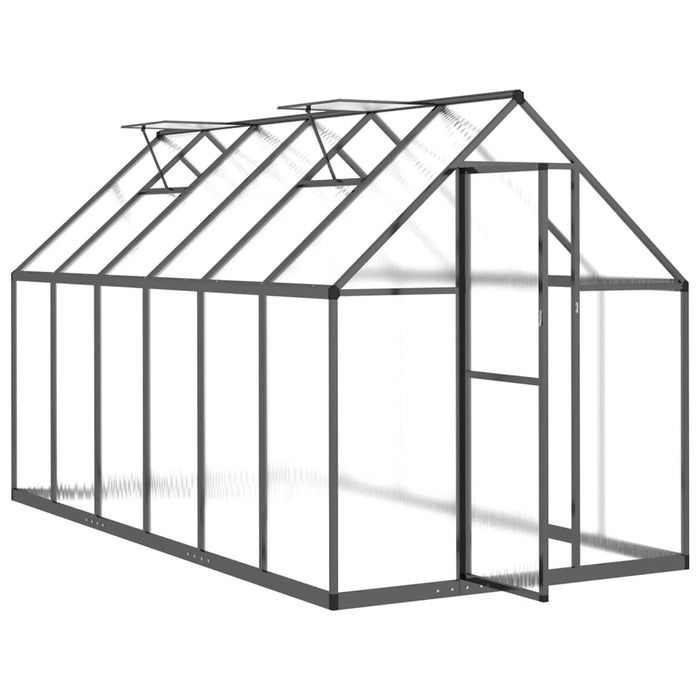 Greenhouse With Base Frame Anthracite 334X169X195 Cm Aluminium Txlltxn