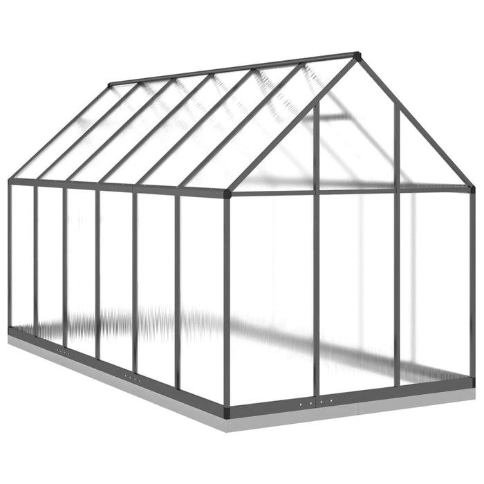 Greenhouse With Base Frame Anthracite 334X169X202 Cm Aluminium Txlltto