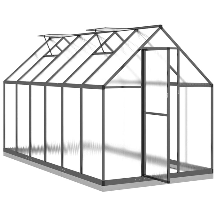 Greenhouse With Base Frame Anthracite 334X169X202 Cm Aluminium Txlltto