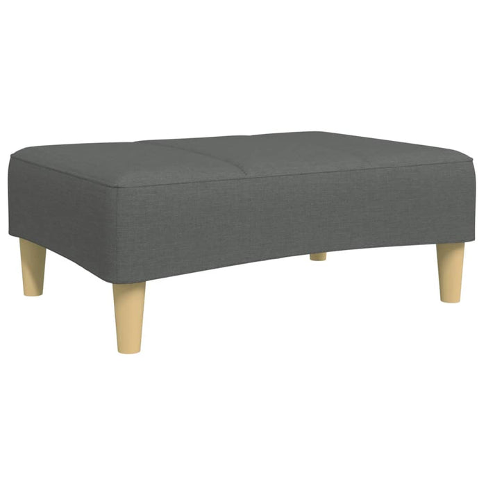 2-Seater Sofa Bed With Footstool Dark Grey Fabric Txpnobi