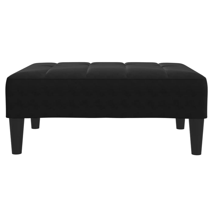 2-Seater Sofa Bed With Footstool Black Velvet Txpnotl