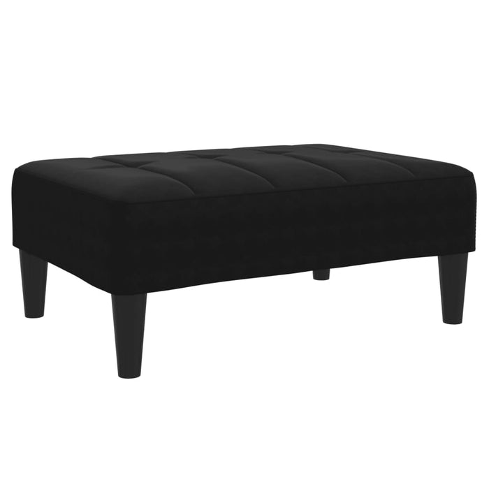 2-Seater Sofa Bed With Footstool Black Velvet Txpnotl