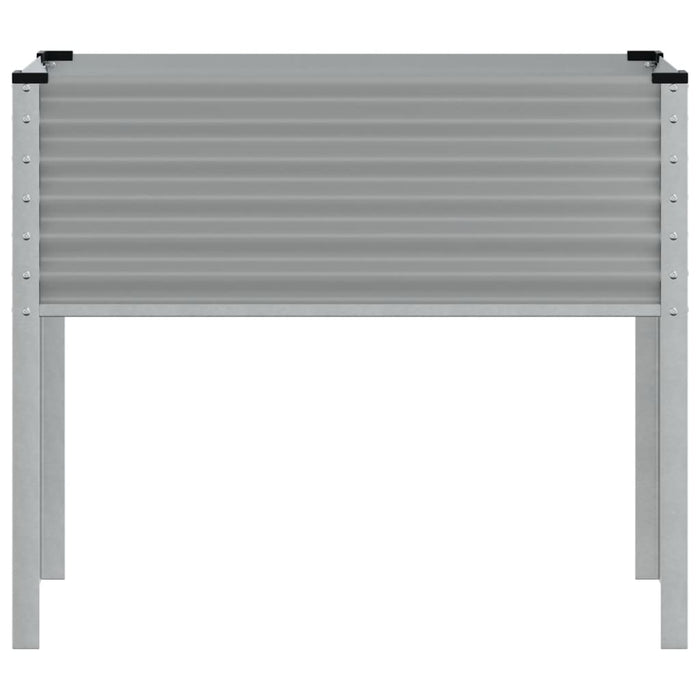 Garden Planter Grey 100X41X90 Cm Steel Abbnkib