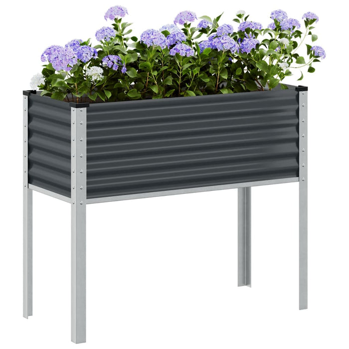 Garden Planter Anthracite 100X41X90 Cm Steel Abbnkix