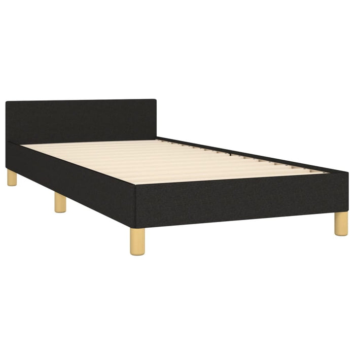 King Single Size Bed Frame Without Mattress Black 107X203 Cm Fabric Txntobx