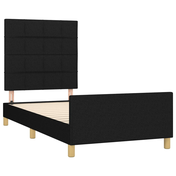 King Single Size Bed Frame Without Mattress Black 107X203 Cm Fabric Txntobl