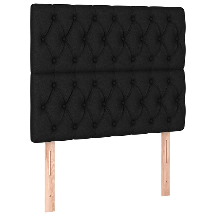 King Single Size Bed Frame Without Mattress Black 107X203 Cm Fabric Txntoox
