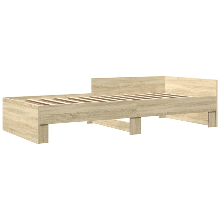 Single Size Bed Frame Without Mattress Sonoma Oak 90X190 Cm Engineered Wood Nakpnn