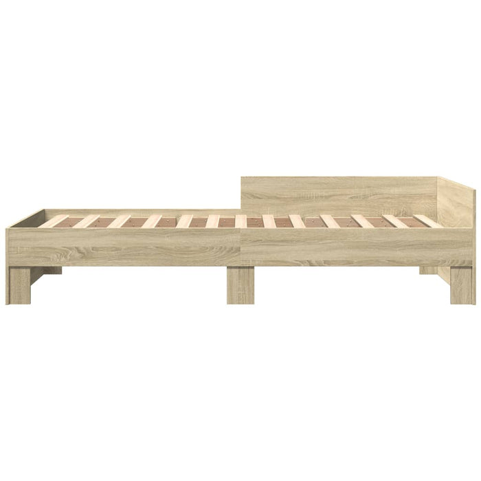 Single Size Bed Frame Without Mattress Sonoma Oak 90X190 Cm Engineered Wood Nakpnn
