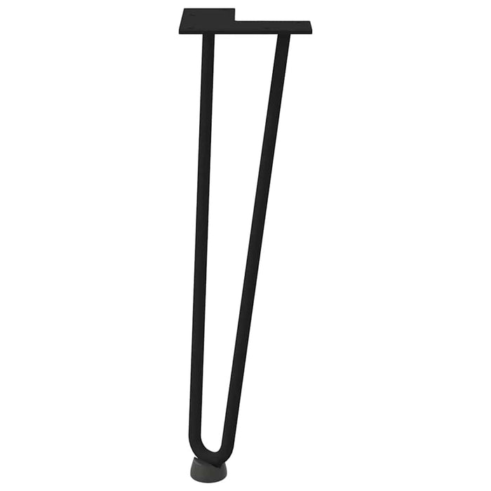 Hairpin Table Legs 4 Pcs Black 42 Cm Solid Steel Aboxaxb