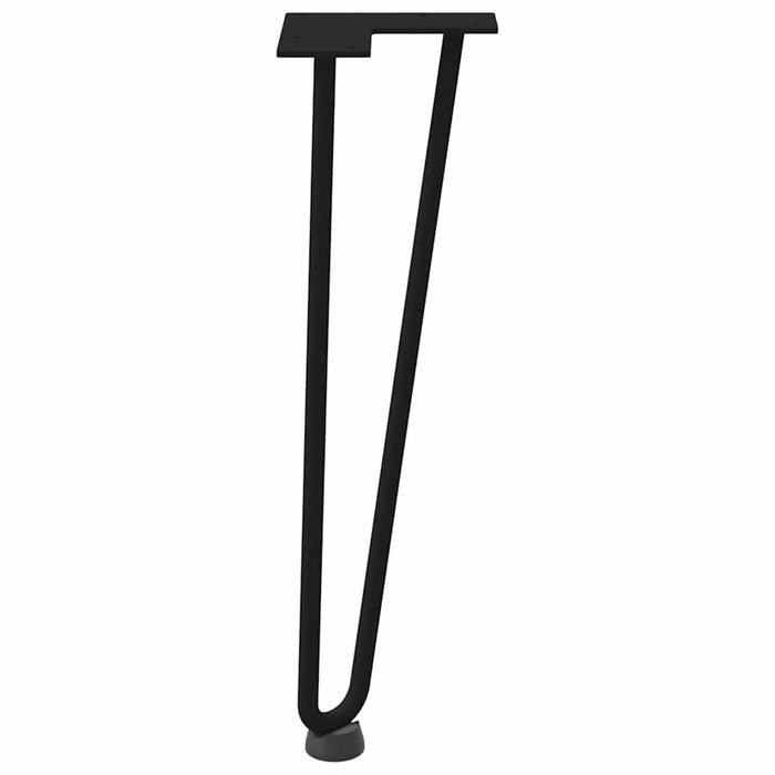 Hairpin Table Legs 4 Pcs Black 42 Cm Solid Steel Aboxaxb