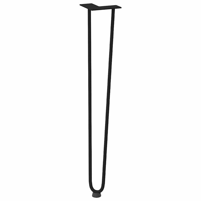 Hairpin Table Legs 4 Pcs Black 72 Cm Solid Steel Aboxaxa