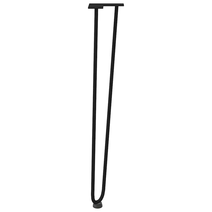 Hairpin Table Legs 4 Pcs Black 72 Cm Solid Steel Aboxaxa