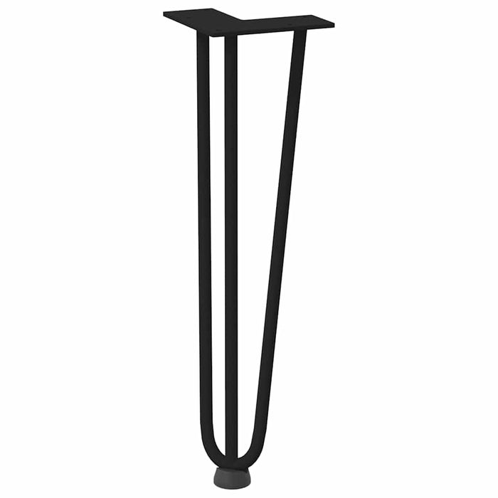 Hairpin Table Legs 4 Pcs Black 42 Cm Solid Steel Aboxaab