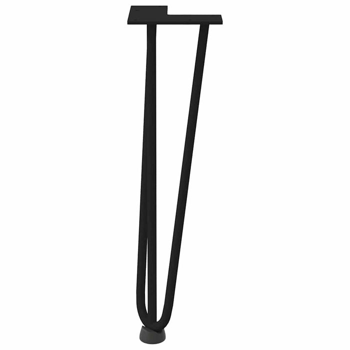 Hairpin Table Legs 4 Pcs Black 42 Cm Solid Steel Aboxaab