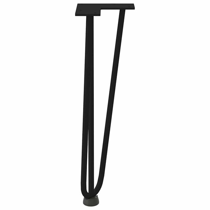 Hairpin Table Legs 4 Pcs Black 42 Cm Solid Steel Aboxaab