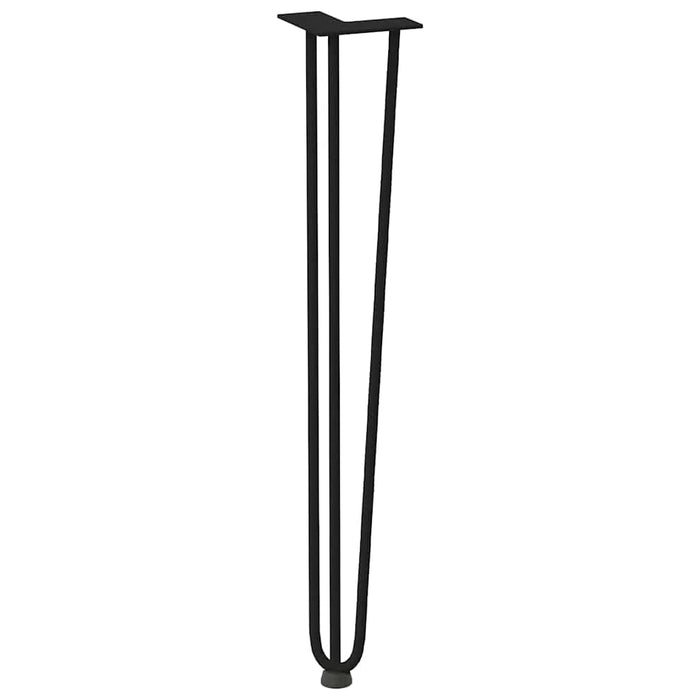 Hairpin Table Legs 4 Pcs Black 72 Cm Solid Steel Aboxaaa