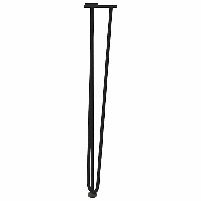 Hairpin Table Legs 4 Pcs Black 72 Cm Solid Steel Aboxaaa