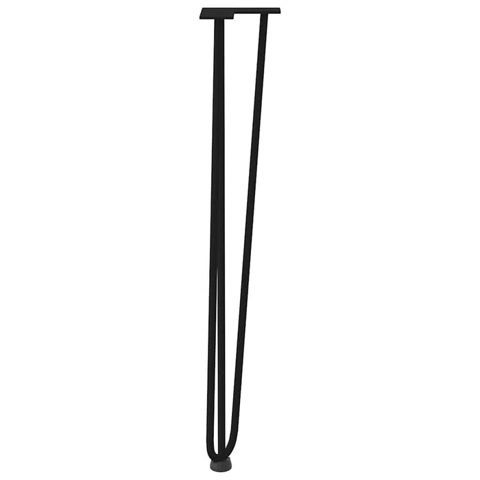 Hairpin Table Legs 4 Pcs Black 72 Cm Solid Steel Aboxaaa