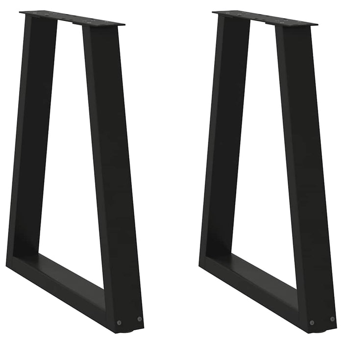 Coffee Table Legs V-Shape 2 Pcs Black 50X (72-73) Cm Steel Aboxplb