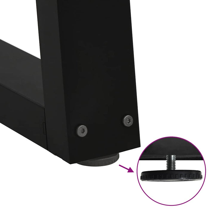 Coffee Table Legs V-Shape 2 Pcs Black 60X (72-73) Cm Steel Aboxpla