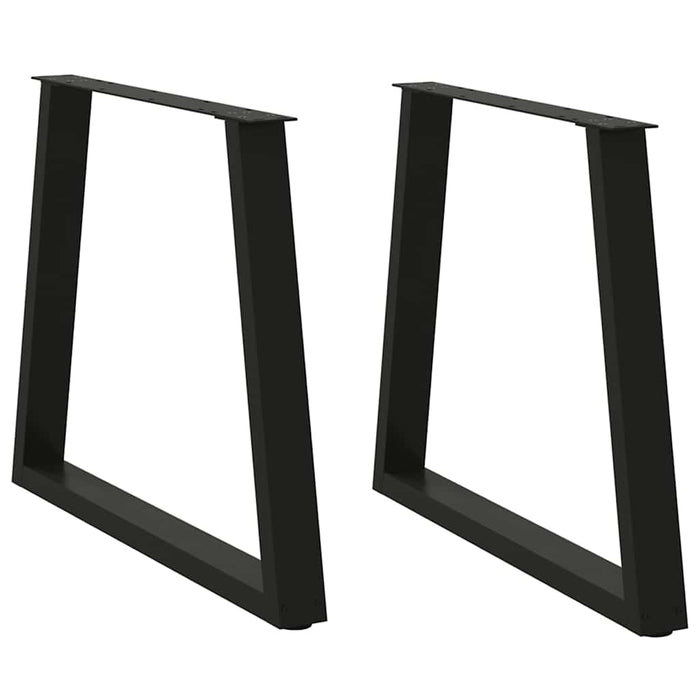 Dining Table Legs V-Shape 2 Pcs Black 70X (72-73.3) Cm Steel Aboxpln