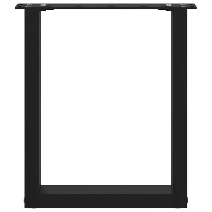 Coffee Table Legs U-Shaped 2 Pcs Black 28X(42-43) Cm Steel Abotoan