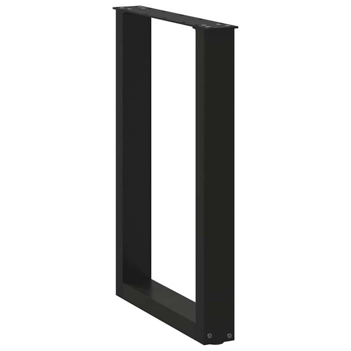 Coffee Table Legs U-Shaped 2 Pcs Black 50X(72-73) Cm Steel Abotoil