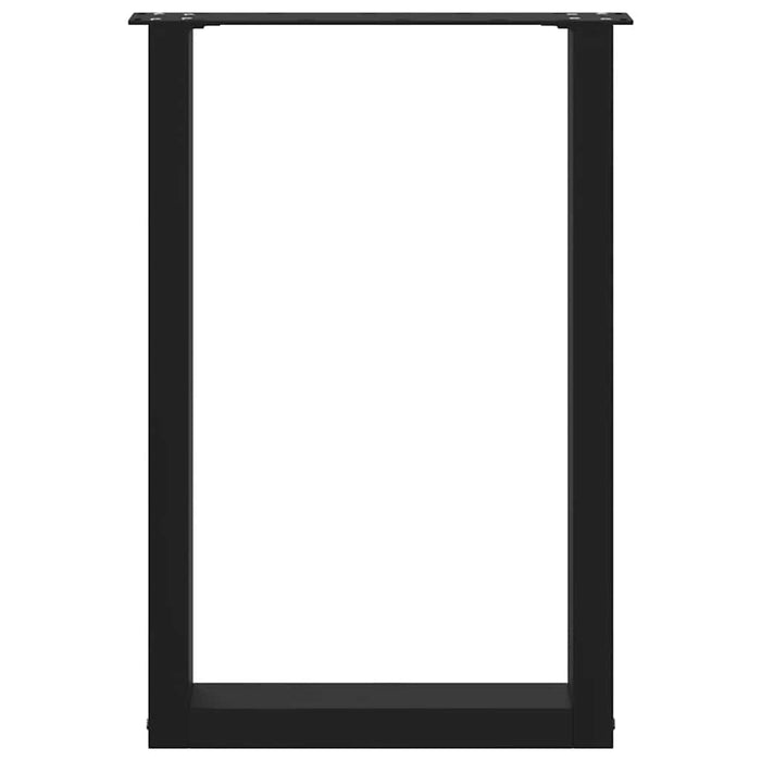 Coffee Table Legs U-Shaped 2 Pcs Black 50X(72-73) Cm Steel Abotoil