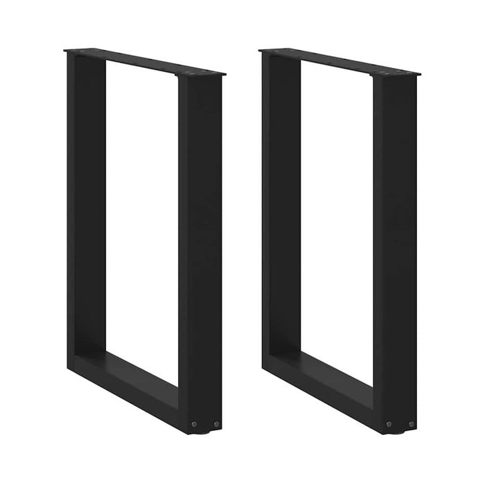 Coffee Table Legs U-Shaped 2 Pcs Black 60X(72-73) Cm Steel Abotonb
