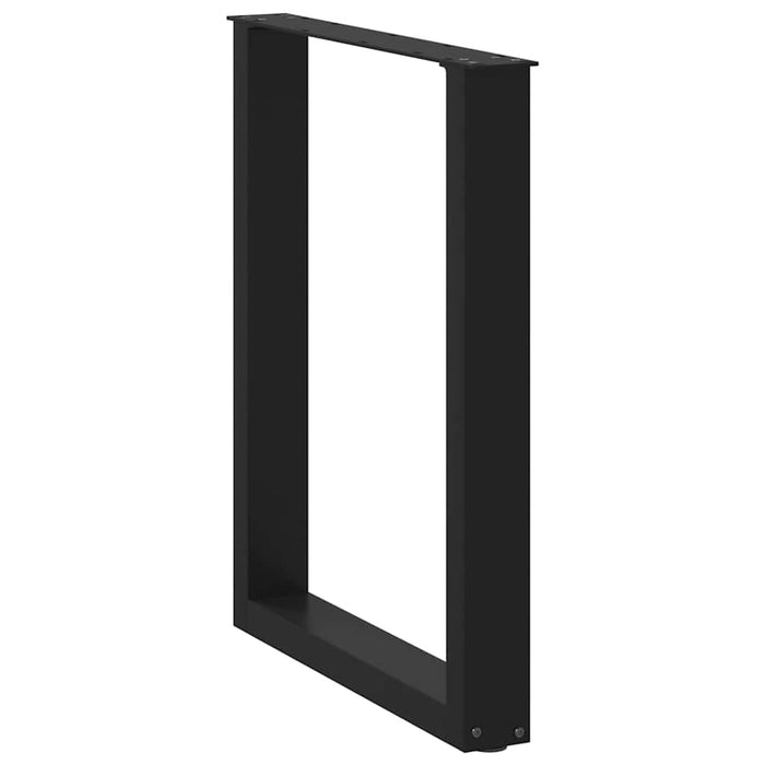 Coffee Table Legs U-Shaped 2 Pcs Black 60X(72-73) Cm Steel Abotonb