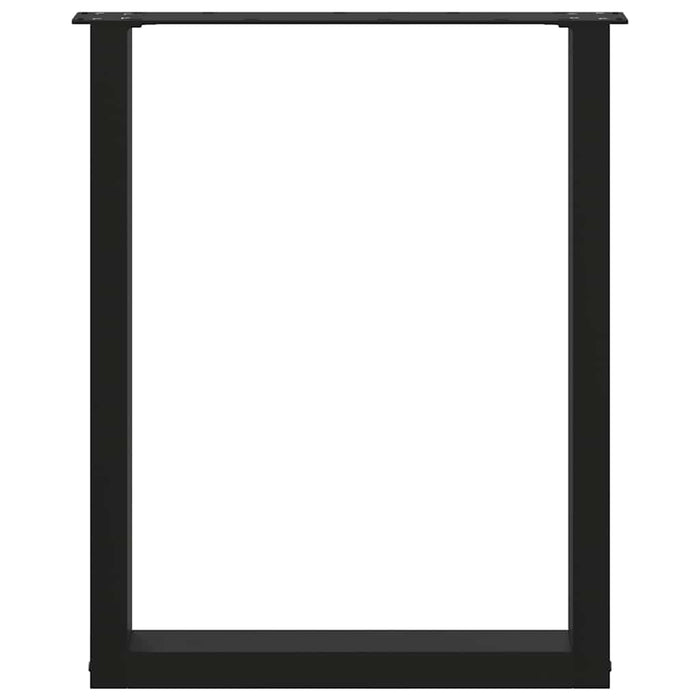 Coffee Table Legs U-Shaped 2 Pcs Black 60X(72-73) Cm Steel Abotonb