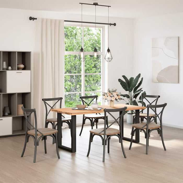 Coffee Table Legs U-Shaped 2 Pcs Black 70X(72-73) Cm Steel Abotona