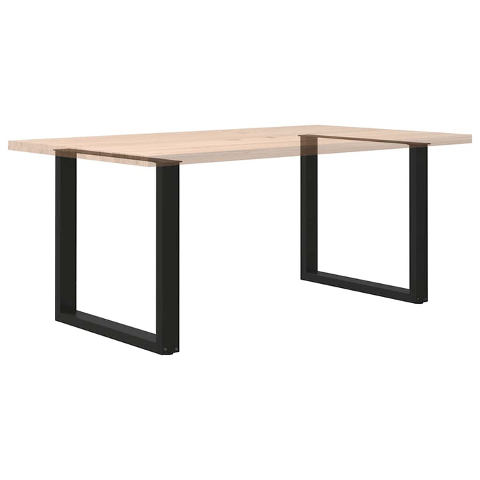 Coffee Table Legs U-Shaped 2 Pcs Black 80X(72-73) Cm Steel Abotonn