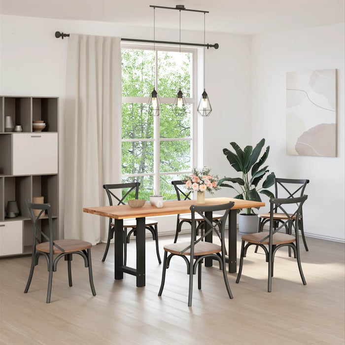 Coffee Table Legs Black 2 Pcs 60X(72-73) Cm Steel Abottba