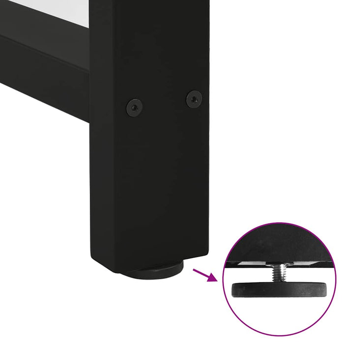 Coffee Table Legs Black 2 Pcs 60X(72-73) Cm Steel Abottba