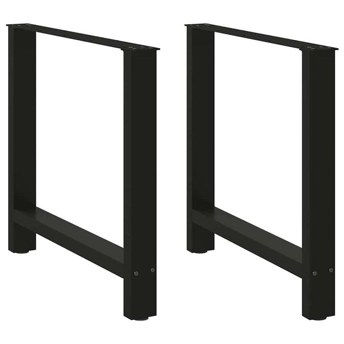 Coffee Table Legs Black 2 Pcs 70X(72-73) Cm Steel Abottbn