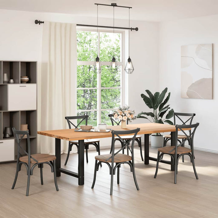 Coffee Table Legs Black 2 Pcs 70X(72-73) Cm Steel Abottbn