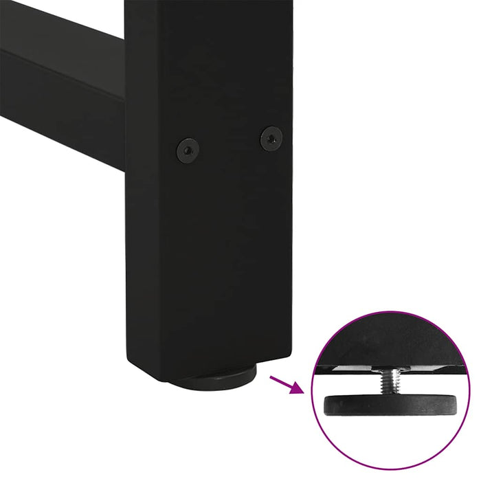 Coffee Table Legs Black 2 Pcs 70X(72-73) Cm Steel Abottbn