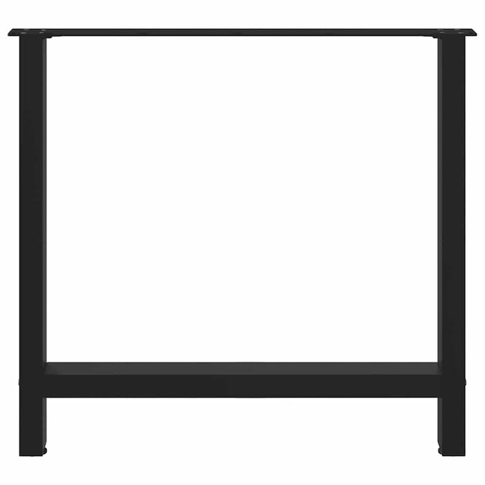Coffee Table Legs Black 2 Pcs 80X(72-73) Cm Steel Abottox